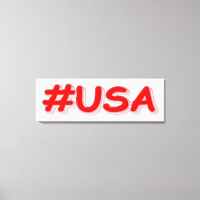 Impressão Em Tela "#USA" Design. Comprar Agora (Frente)