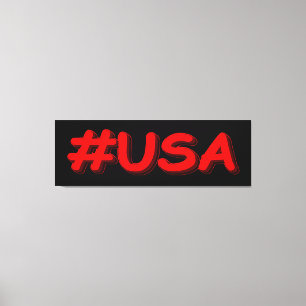Impressão Em Tela "#USA" Design. Comprar Agora Poster