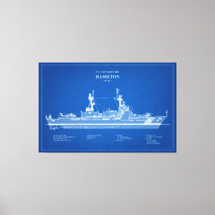 Impressão Em Tela USCG Cutter Hamilton whec-715 - ABD