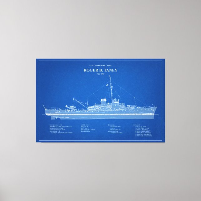 Impressão Em Tela USCG Roger B. Taney whec-37 - ABD (Frente)