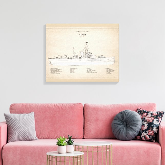 Impressão Em Tela USCGC Cobb wpg-181 - SBD (Insitu(Sala de estar))