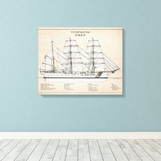 Impressão Em Tela USCGC Eagle wix-327 - SBD (Insitu(piso de madeira))