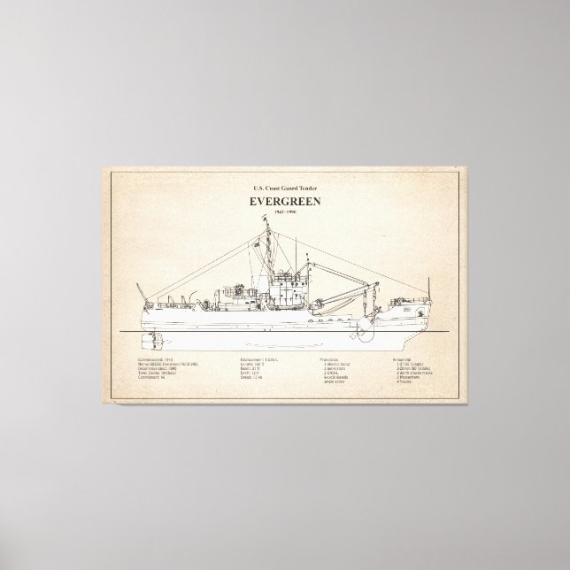 Impressão Em Tela USCGT Evergreen wlb-295 - SBD (Frente)