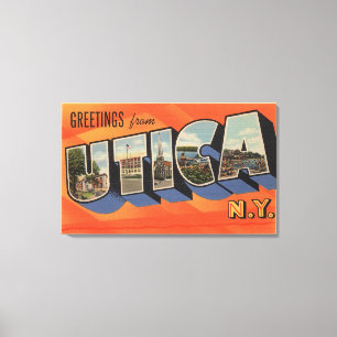 Impressão Em Tela Utica, letra nova ScenesUtica de YorkLarge, NY