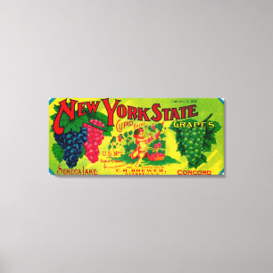 Impressão Em Tela Uva LabelStarkey do Cupido, NY