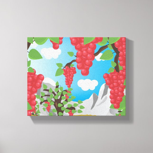 Impressão Em Tela Uvas de Vinha (Frente)