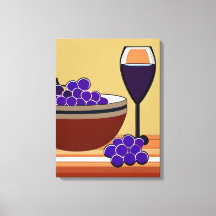 Uvas e vinho em Maroon e Tan