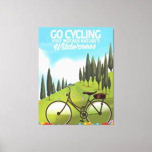 Impressão Em Tela Vá de Ciclismo "Visite a Natureza Selvagem da Mãe"