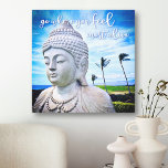 Impressão Em Tela Vá Onde Você Se Sente Mais Vivo Foto Do Buda Havaí<br><div class="desc">"Vá onde se sente mais vivo." Toda vez que visito a Ilha Grande, preciso ir a este Buda. Algo sobre a beleza do oceano, a face pacífica, e a solidão de sua posição me faz sentir calma, serena, e feliz. Espero que também o faça. Você pode personalizar facilmente esta arte...</div>
