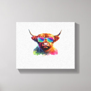 Impressão Em Tela Vaca de Girassol Doce e Humilde outono Es