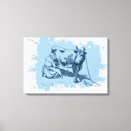 Impressão Em Tela Vaca leiteira