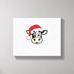 Impressão Em Tela Vacas de Natal Papais noeis Bons Xmas Heifer Rapar
