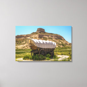 Impressão Em Tela Vagão coberto no Monumento Nacional Scotts Bluff