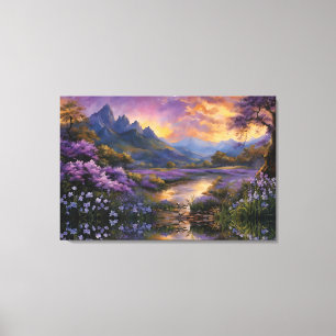Impressão Em Tela Vale da lavanda em Dawn