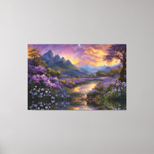 Impressão Em Tela Vale da lavanda em Dawn