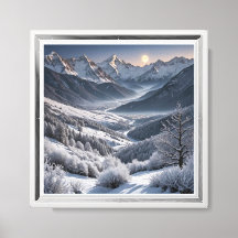 Vale das Montanhas Snowy em Sunrise - Tranquilo In