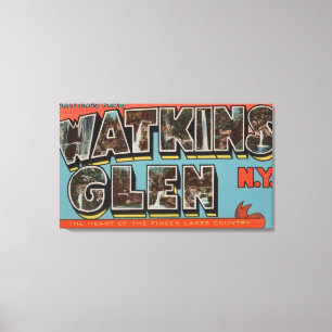 Impressão Em Tela Vale de Watkins, New York - grandes cenas da letra