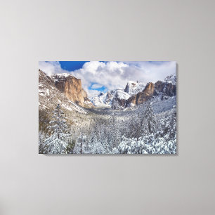 Impressão Em Tela Vale de Yosemite na neve