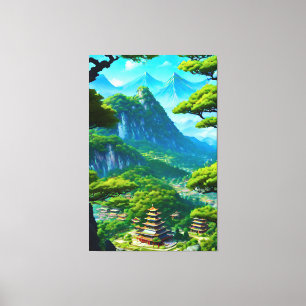 Impressão Em Tela Vale do Palácio Chinês