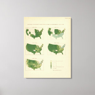 Impressão Em Tela Valor de 133 aumentos das fazendas 1850-1900