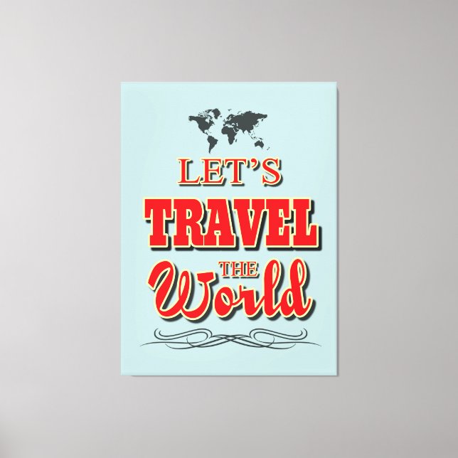 Impressão Em Tela Vamos do mundo (Frente)