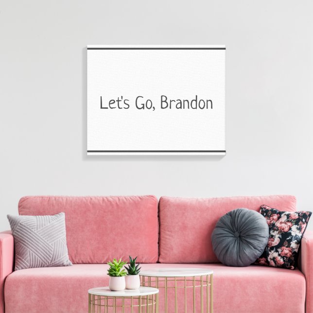 Impressão Em Tela Vamos Go, Brandon Biden (Insitu(Sala de estar))