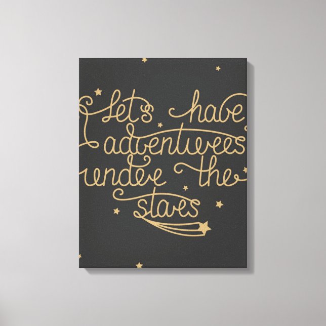 Impressão Em Tela Vamos Ter Aventuras (Frente)