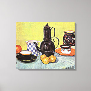 Impressão Em Tela Van Gogh - A Vida Estática com Café Azul de Enam
