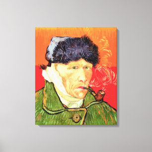 Impressão Em Tela Van Gogh - Autorretrato com a Orelha Enfaixada e C