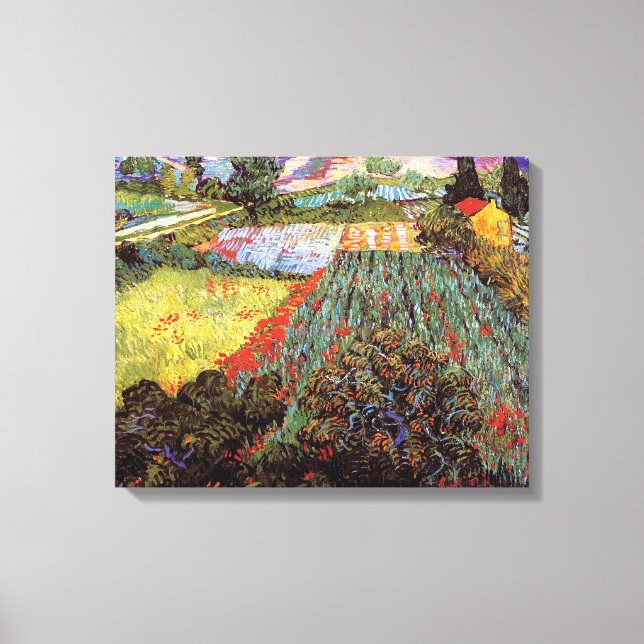 Impressão Em Tela Van Gogh - Campo com Papoulas (Frente)