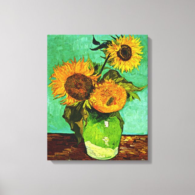Impressão Em Tela Van Gogh - Girassóis (3) (Frente)