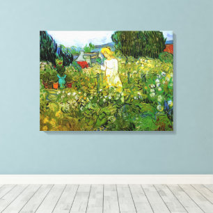 Impressão Em Tela Van Gogh; Marguerite Gachet em Jardim, Arte Vintag