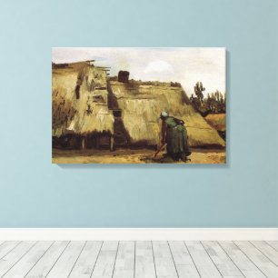 Impressão Em Tela Van Gogh, mulher que escava, parte dianteira do