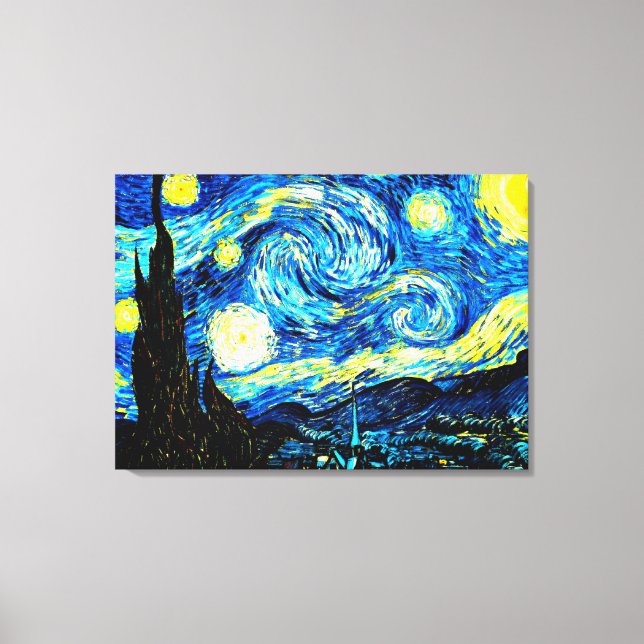 Impressão Em Tela Van Gogh - Noite Estrelada (Frente)