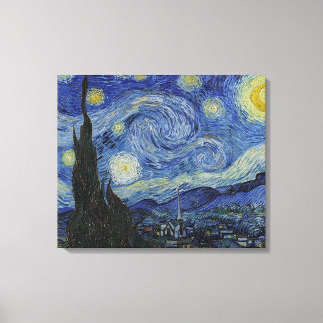 Impressão Em Tela Van Gogh, Noite Estrelada (Frente)