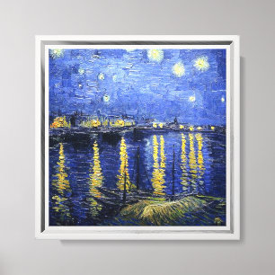 Impressão Em Tela Van Gogh - Noite Estrelada sobre o Ródano