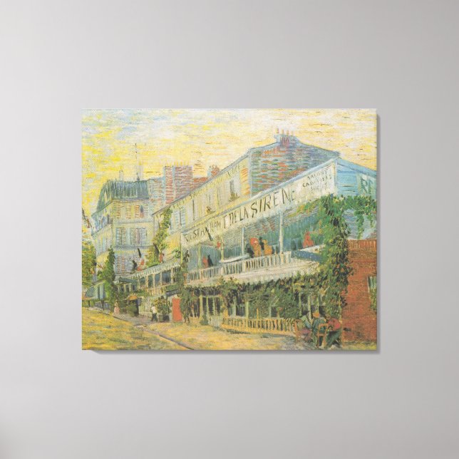 Impressão Em Tela Van Gogh O Restaurante de la Sirene em Asnieres (Frente)