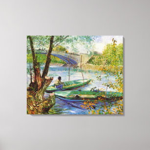 Impressão Em Tela Van Gogh Pesca na Primavera, Pont de Clichy