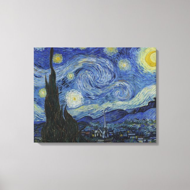 Impressão Em Tela Van Gogh, Starry Nigh (Frente)