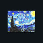 Impressão Em Tela Van Gogh Starry Night<br><div class="desc">Uma das pinturas mais famosas de Vincent Van Gogh. Digitalmente melhorado.</div>