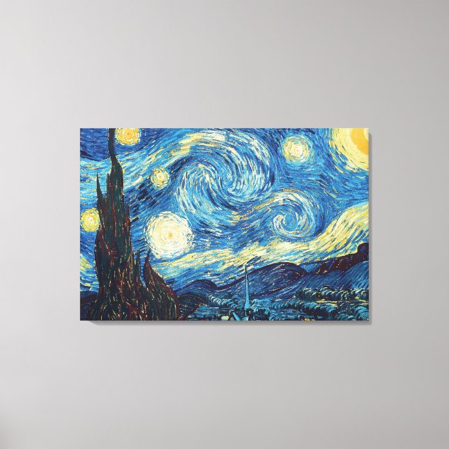 Impressão Em Tela Van Gogh Starry Night Classism Arte (Frente)