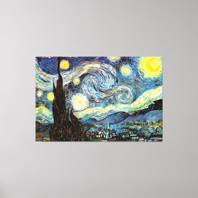 Impressão Em Tela Van Gogh Starry Night Fine Art (Frente)