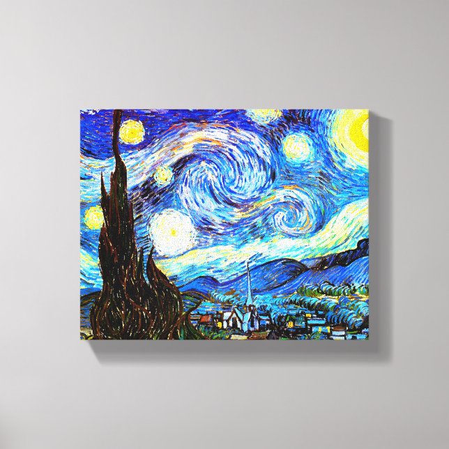 Impressão Em Tela Van Gogh Starry Night Fine Art (Frente)