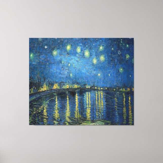 Impressão Em Tela Van Gogh Starry Night Over the Rhone (Frente)