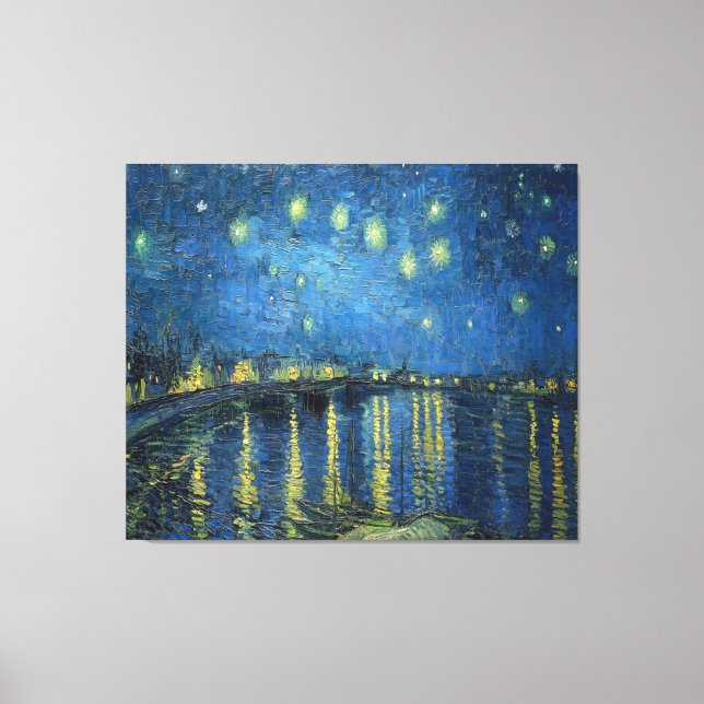 Impressão Em Tela Van Gogh Starry Night Over the Rhone (Frente)