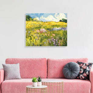 Impressão Em Tela Van Gogh-Style Pintor de Óleo de Prados de Flores