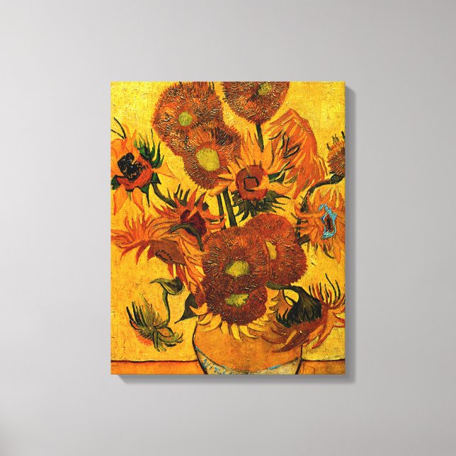 Impressão Em Tela Van Gogh - Vase com 15 Girassóis (Frente)