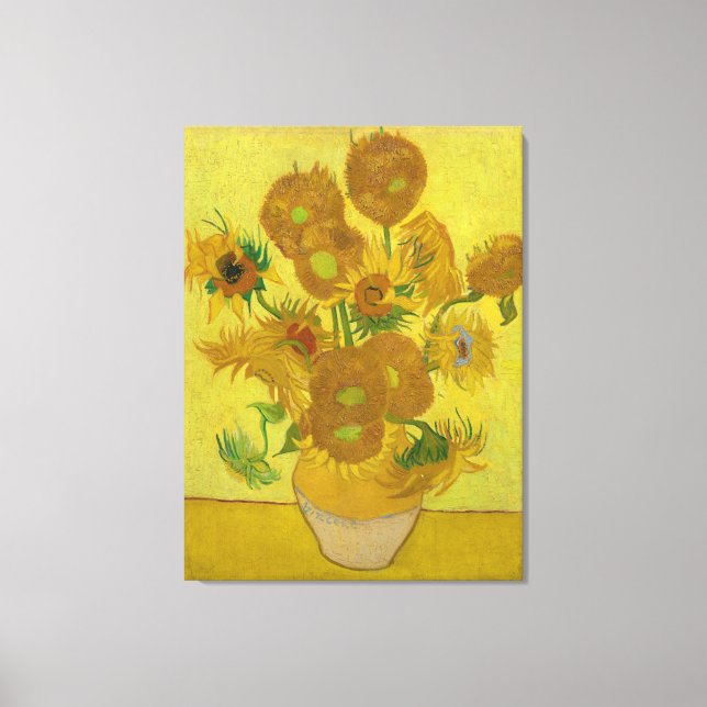 Impressão Em Tela Van Gogh Vase com Catorze Girassóis (Frente)