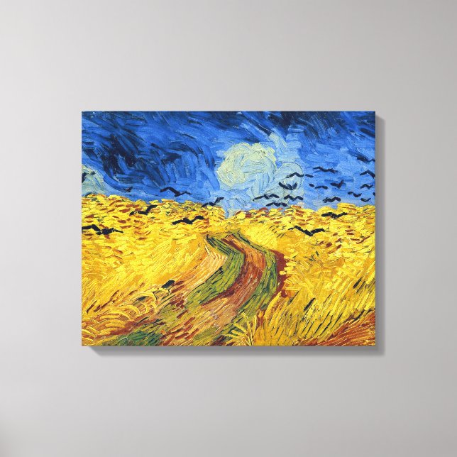 Impressão Em Tela Van Gogh Wheat Fields impressionista Painting (Frente)