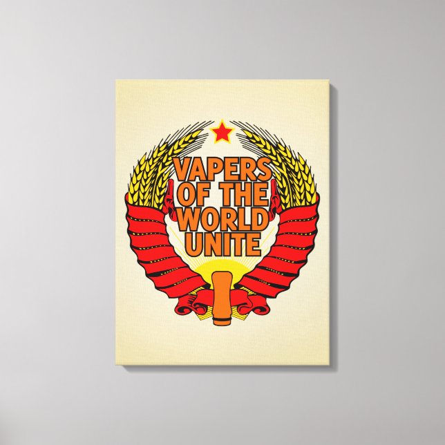 Impressão Em Tela Vapers of the World Unite (Frente)